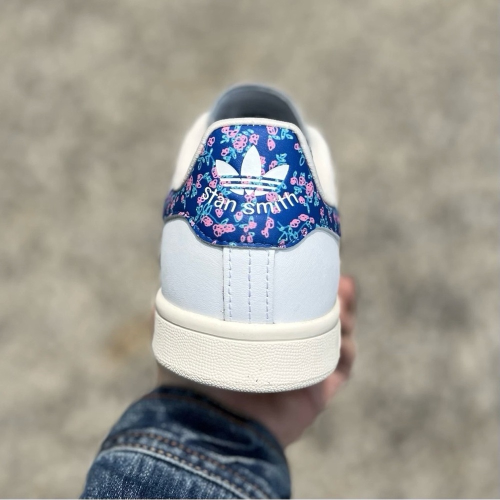 533 | Adidas Stan Smith X KS Women's White Sneaker Athletic Shoe Casual Footwear - Picture 5 of 9